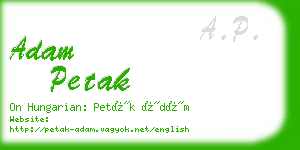 adam petak business card